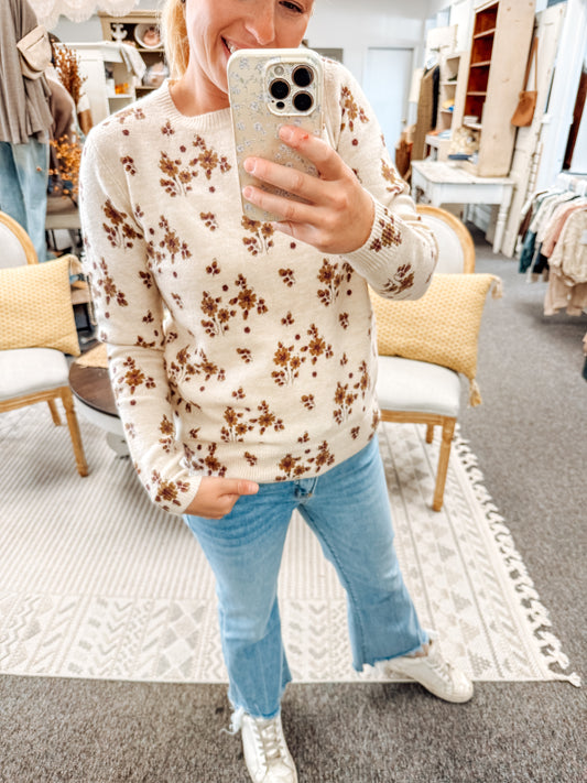 Daily Petals Sweater-Ivory