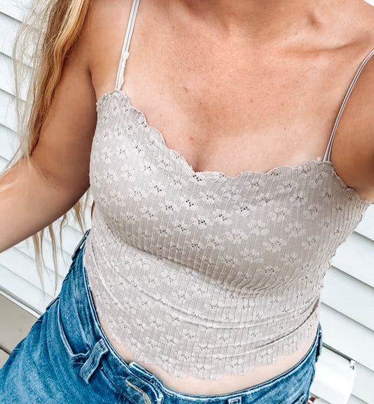 Simply Supported Scalloped Bralette (4 Colors)