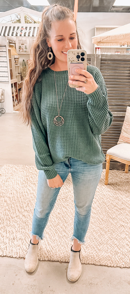 Jaded For You Knit Sweater (S-3X)