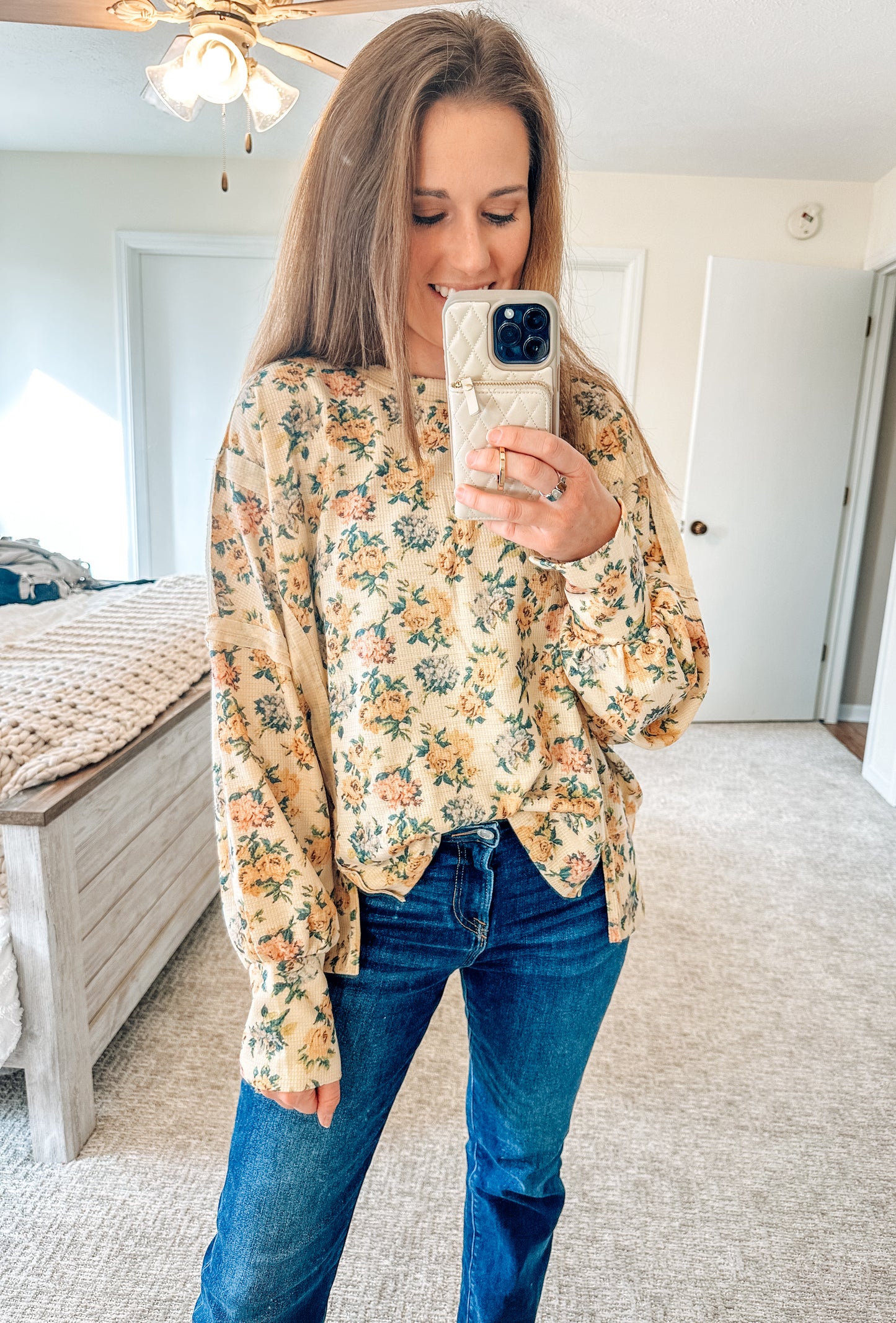 Cottage Garden Waffle Knit Pullover (S-XL)