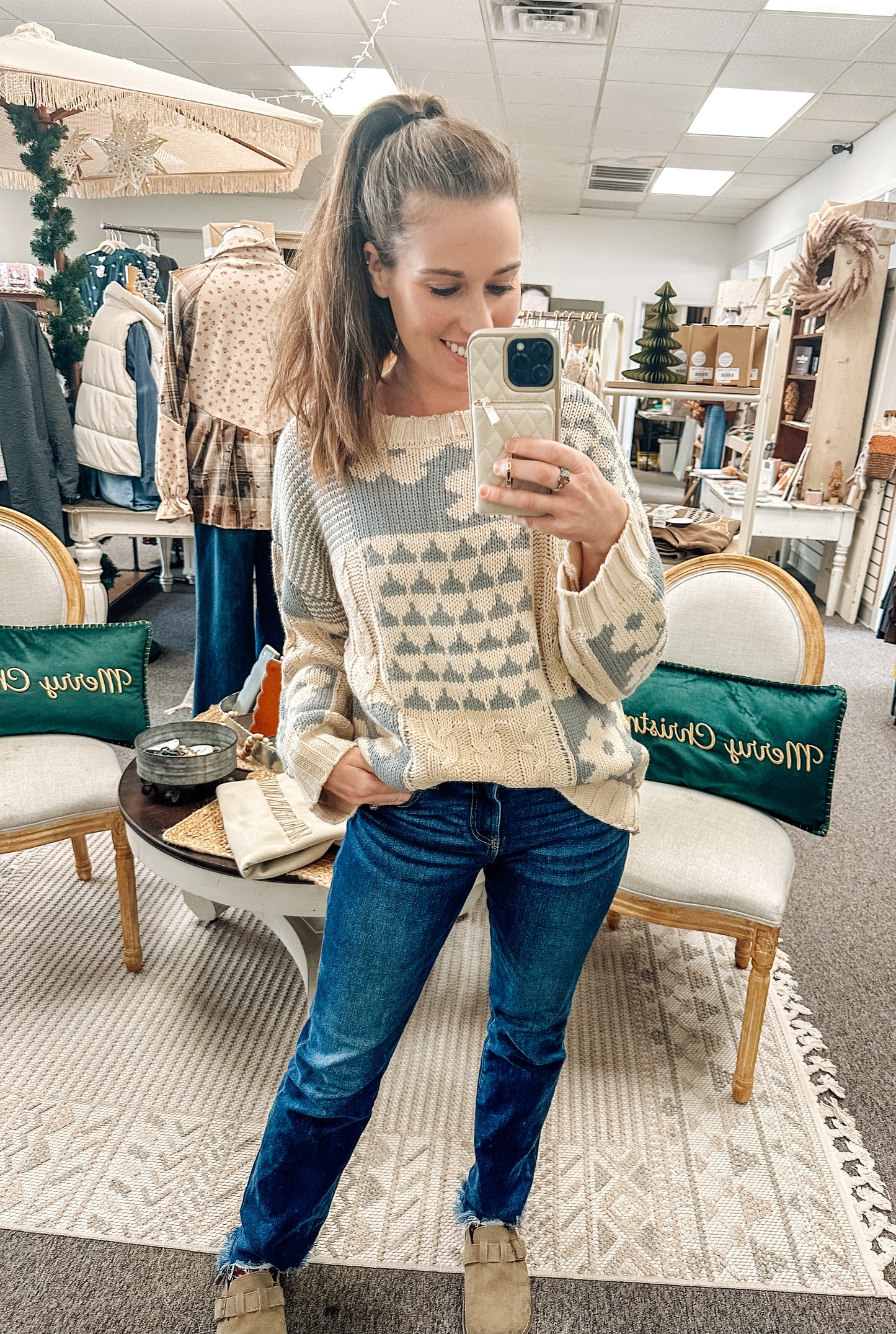 Knit Kaleidoscope Pullover Sweater