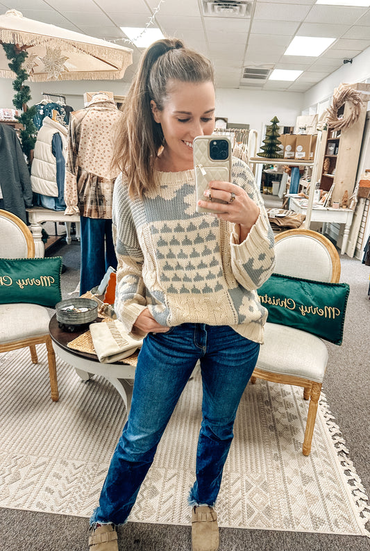 Knit Kaleidoscope Pullover Sweater