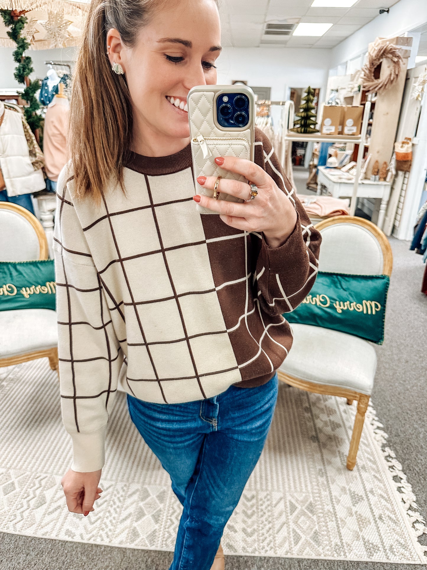 The Urban Mixed Grid Sweater