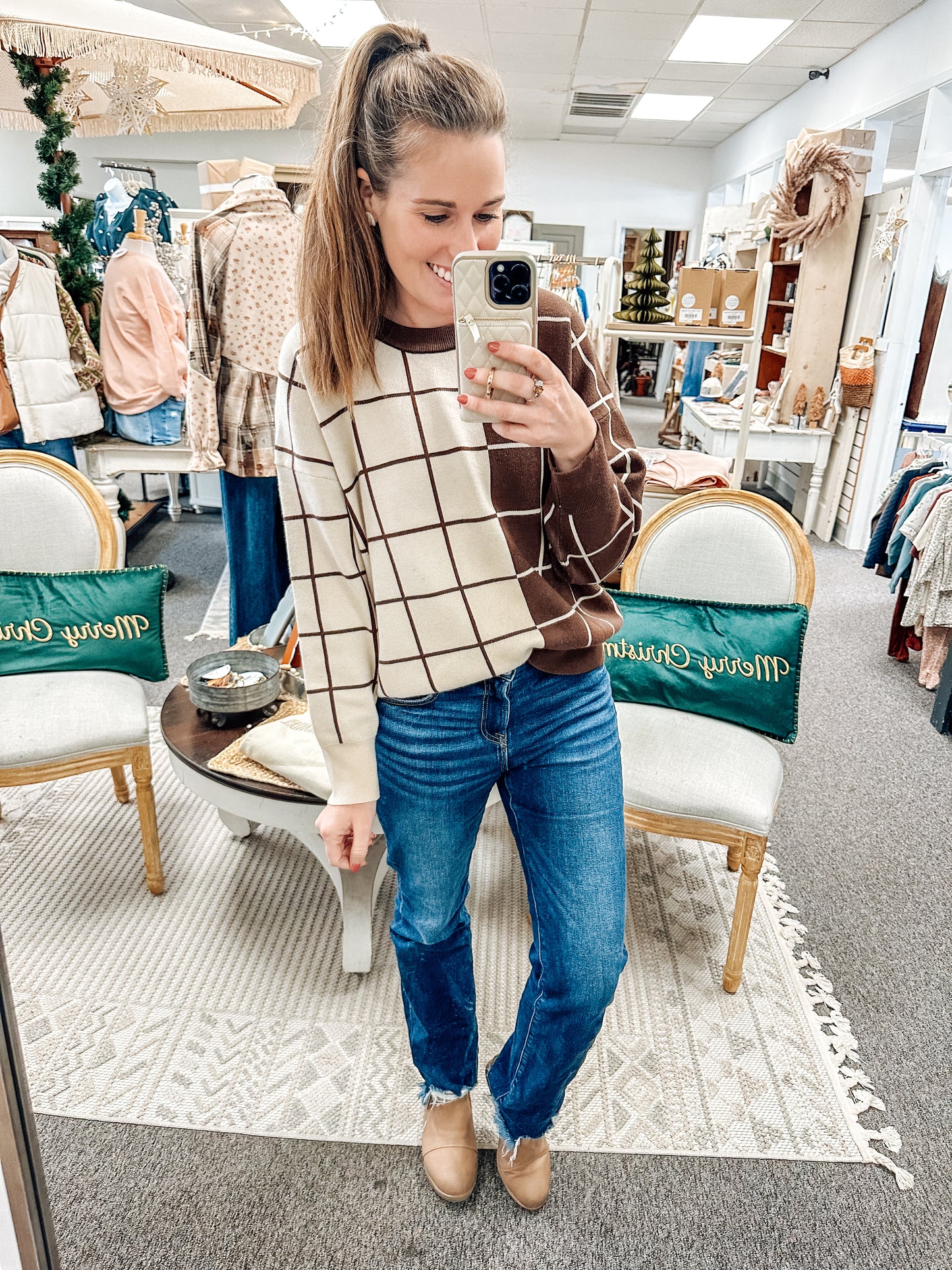 The Urban Mixed Grid Sweater