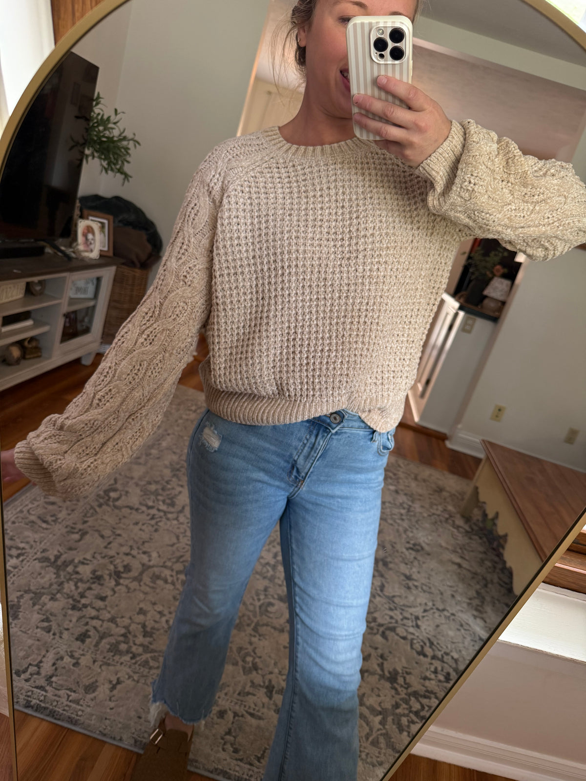 Cozy in Cables Knit Sweater