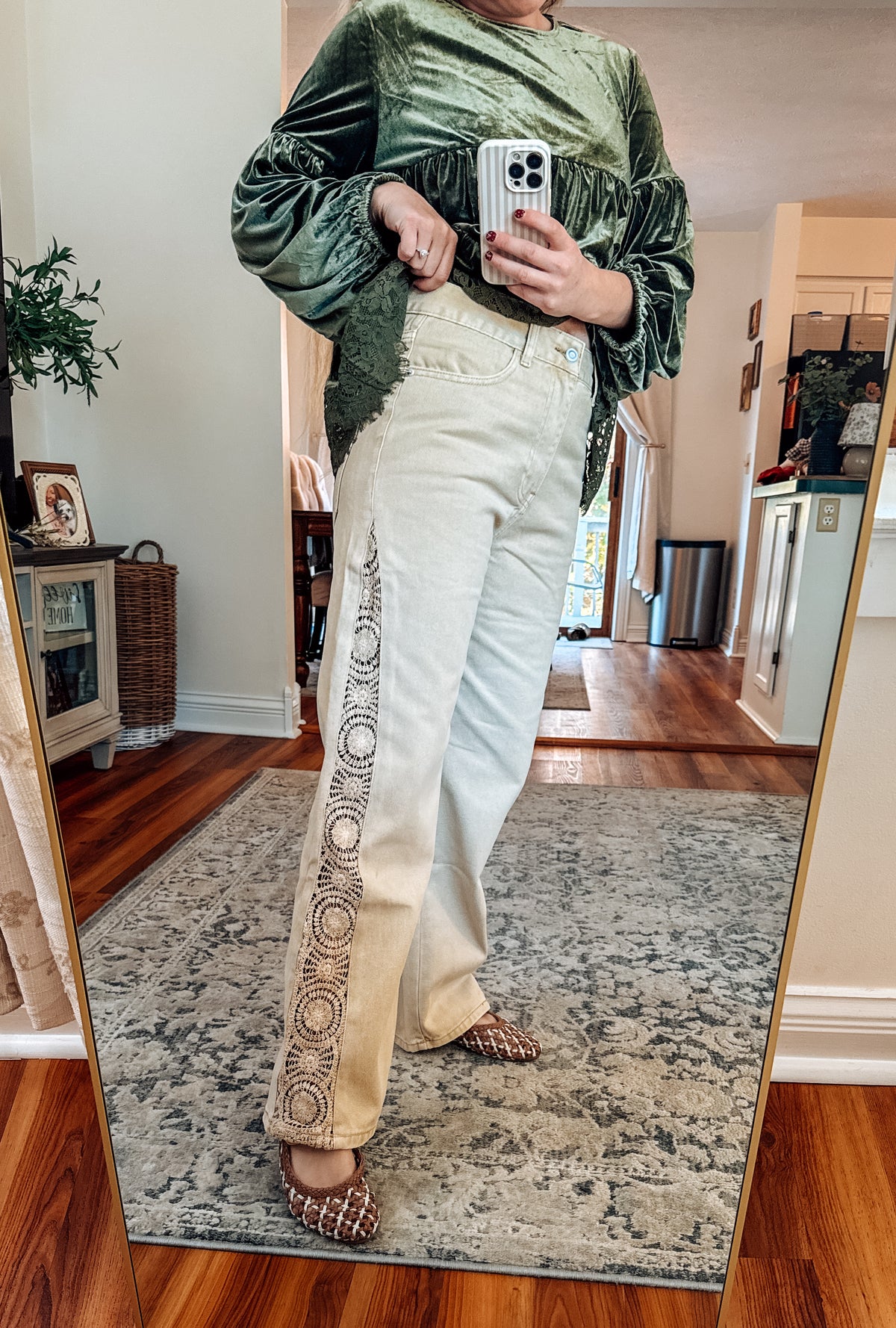 Delicate Details Lace Panel  Pants