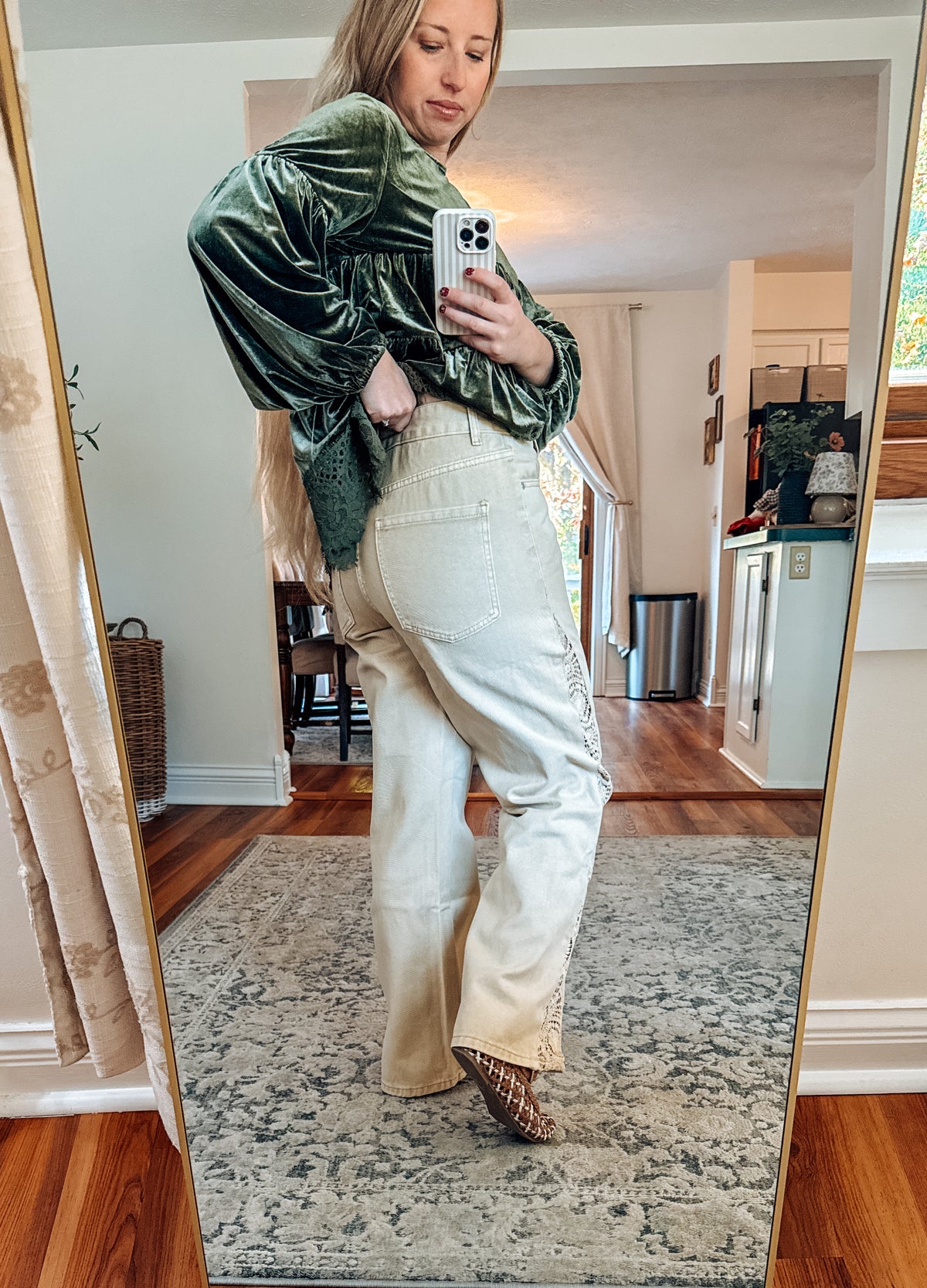 Delicate Details Lace Panel  Pants