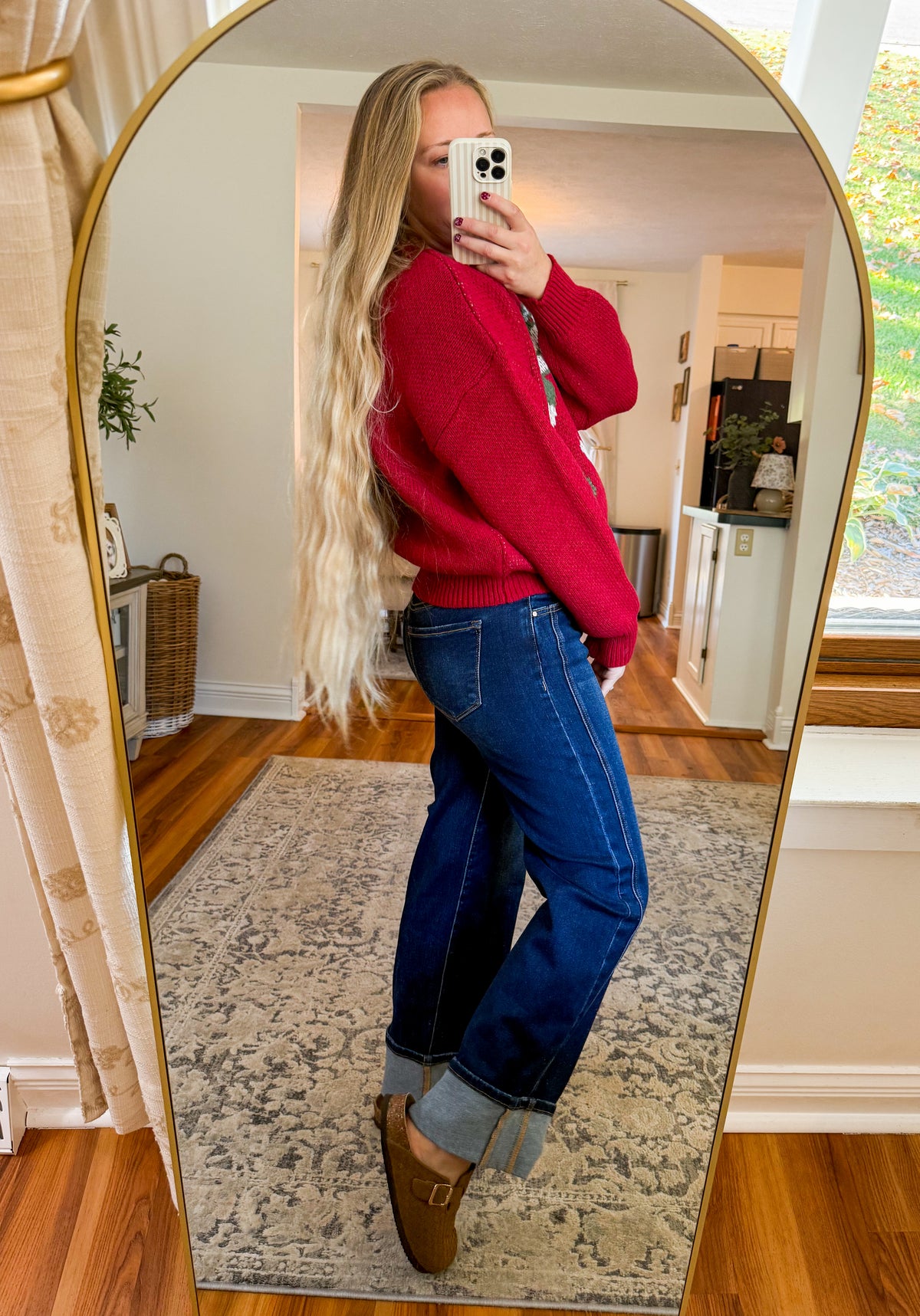Christmas Stocking Crew Neck Knit Sweater