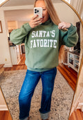 Santa's Favorite Reversible Oversized Mock Neck Sweatshirt
