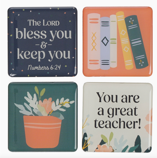 Bless You Teacher Magnet Set