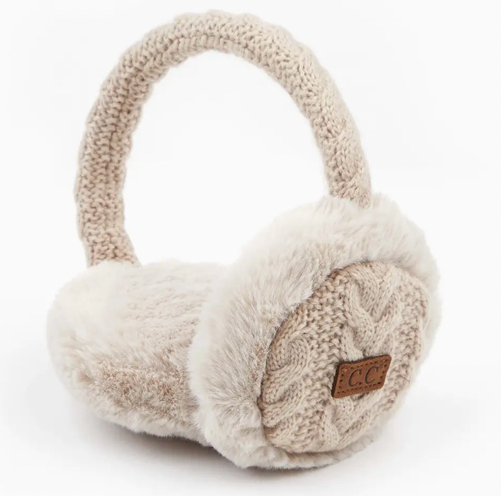 Cable Knit Ear Muffs (2 Colors)