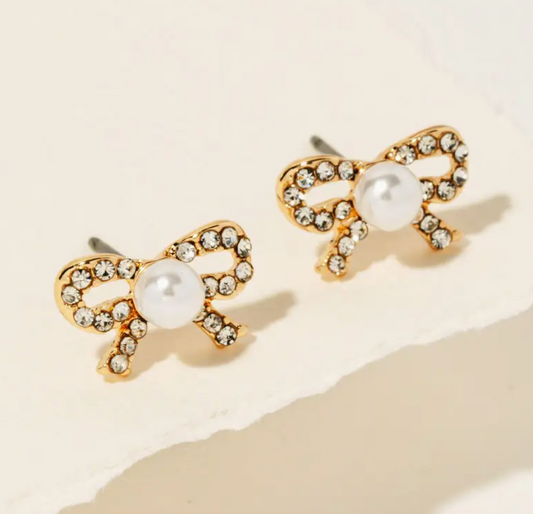 Simple Bow Stud Earrings