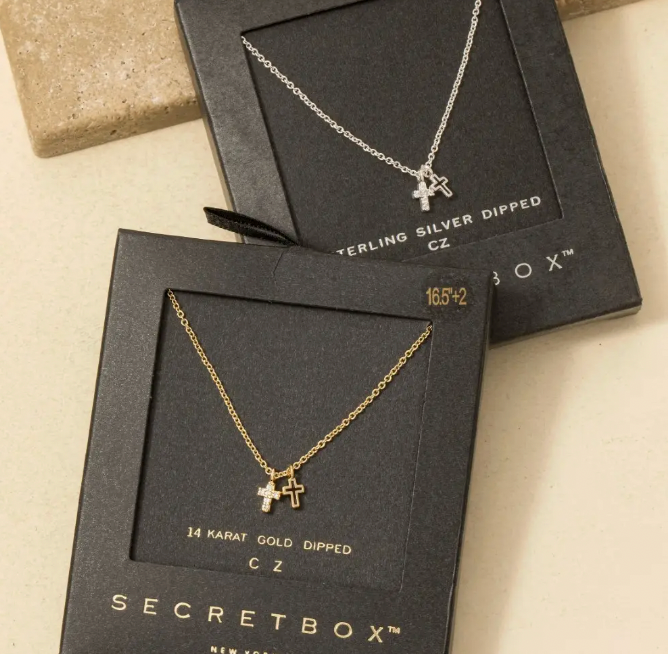 Looking To Him Cross Necklace (2 Colors)