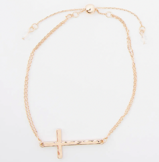 Cornerstone Cross Adjustable Bracelet