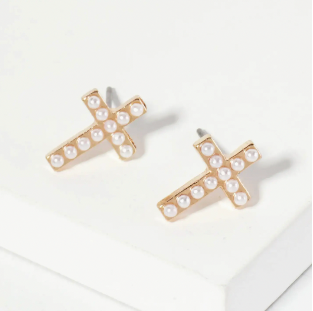 Cross Stud Earrings