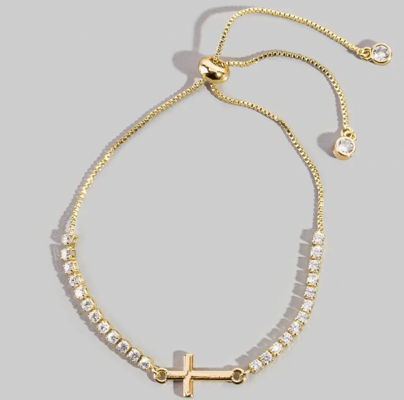 He Is Always With Me Cross Bracelet