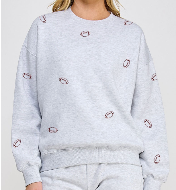 Football Fan Crew Sweatshirt