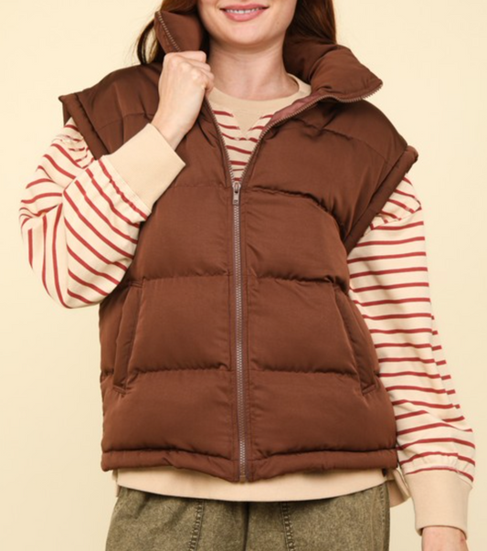 *Puff & Perfect Vest-Brown