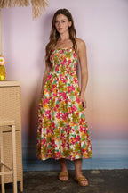 Tropical Fusion Spaghetti Strap Dress