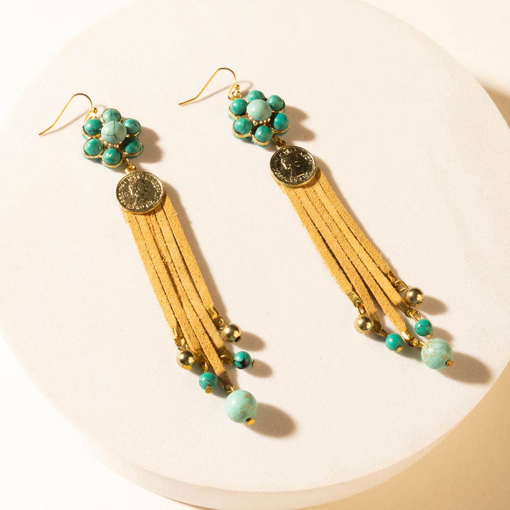 Desert Concho Bloom Drop Earrings