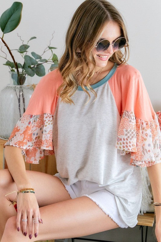 Crushing on You Flutter Sleeve Top