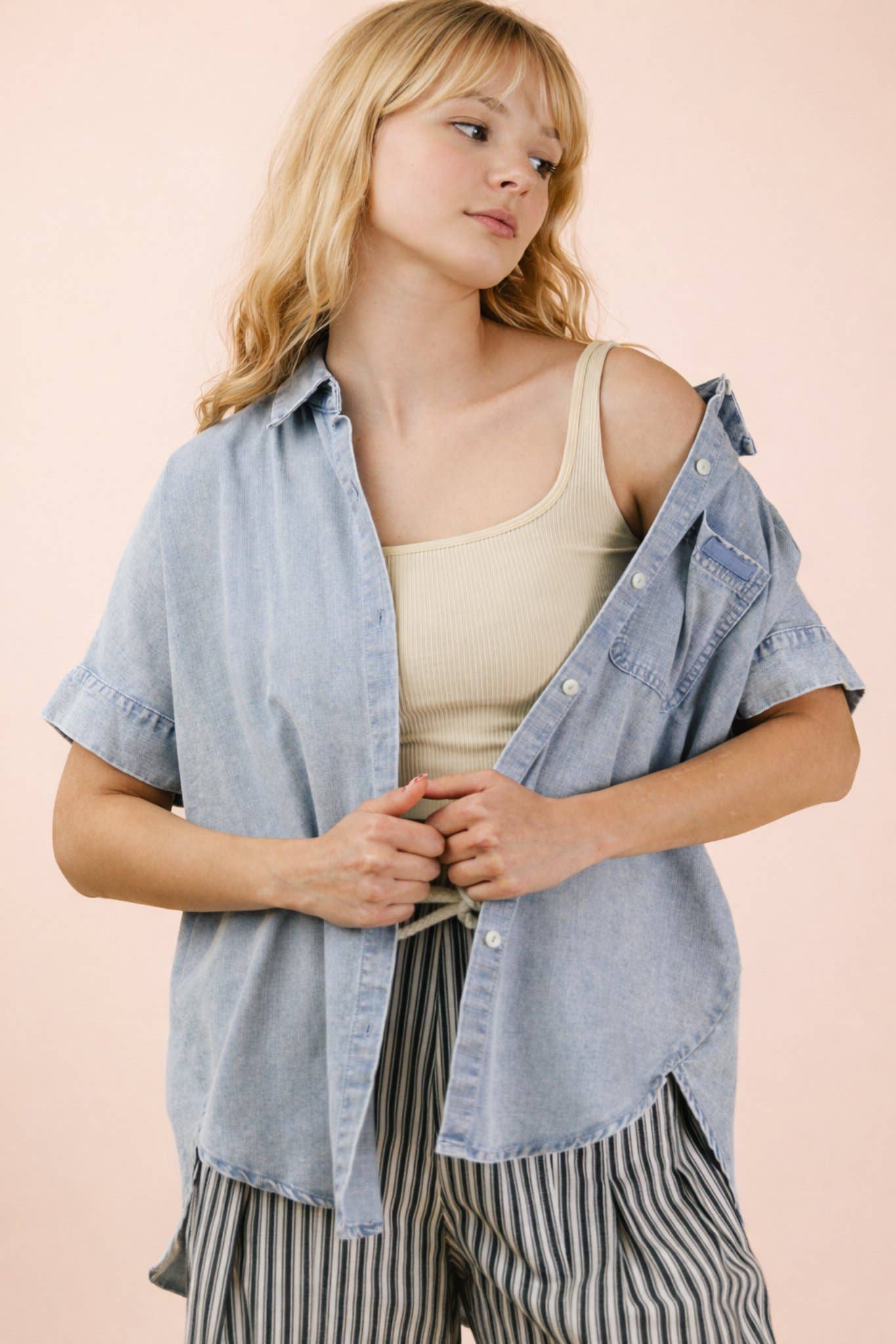 Cindy Chambray Button Up