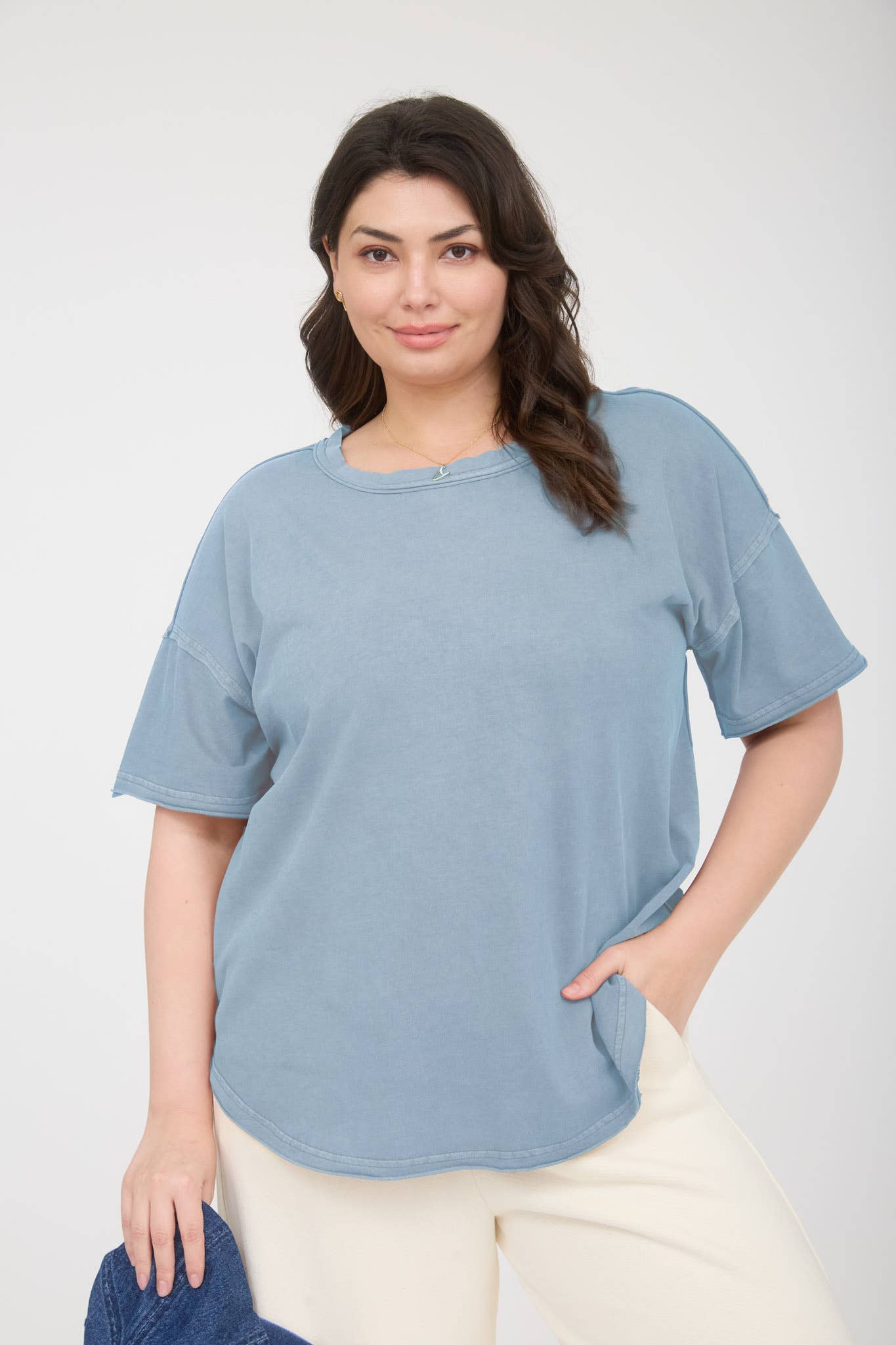 Calm Waters Short Sleeve Knit Top (S-3X)