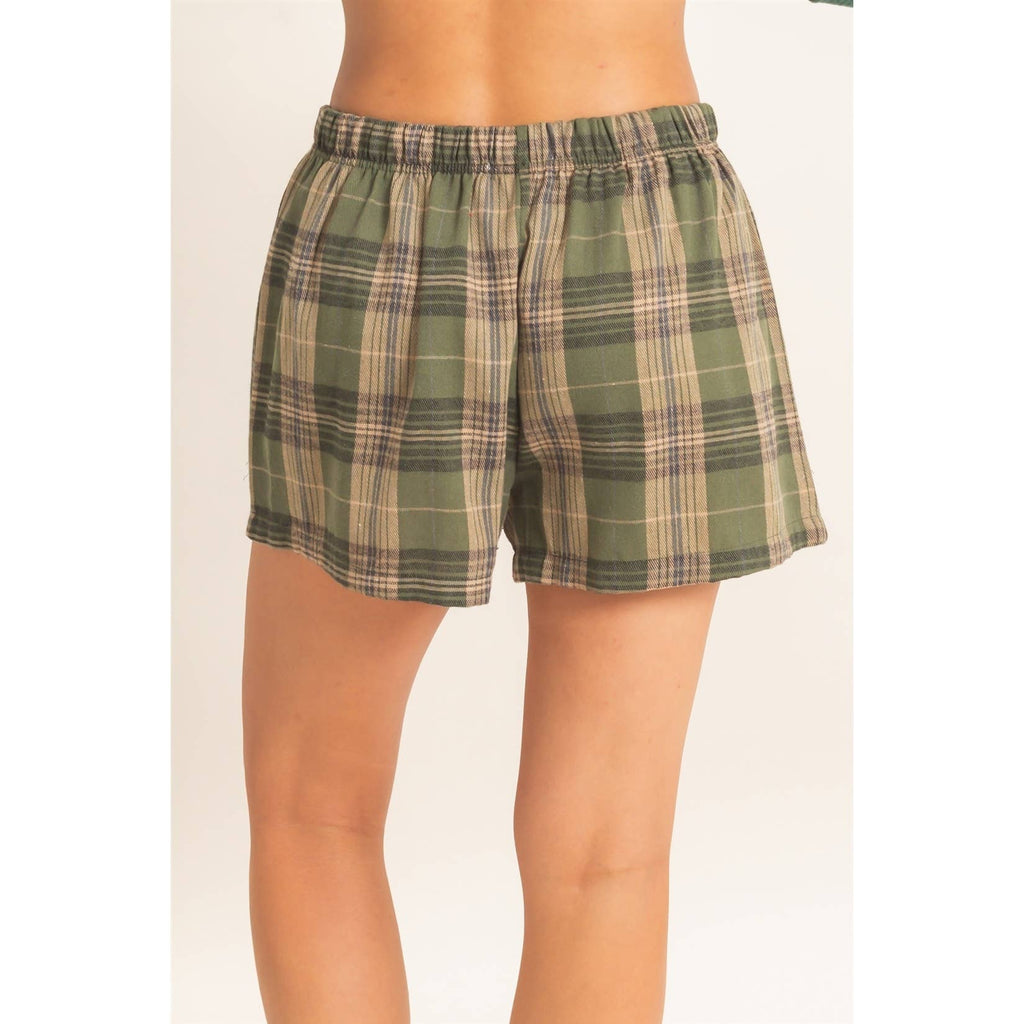 The Fall Lounging Shorts-Olive
