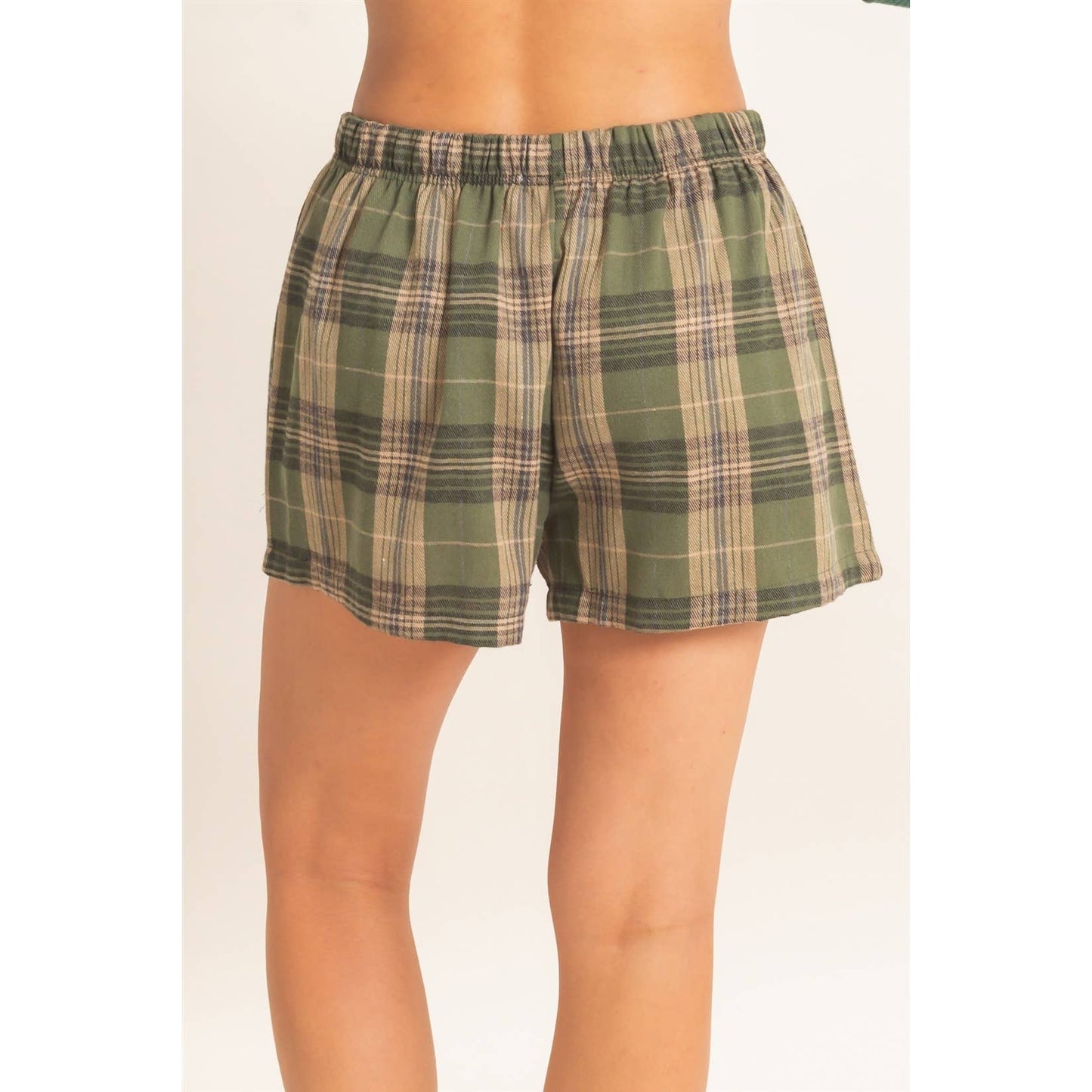 The Fall Lounging Shorts-Olive