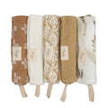 Safari 5-pc Wash Cloth Set