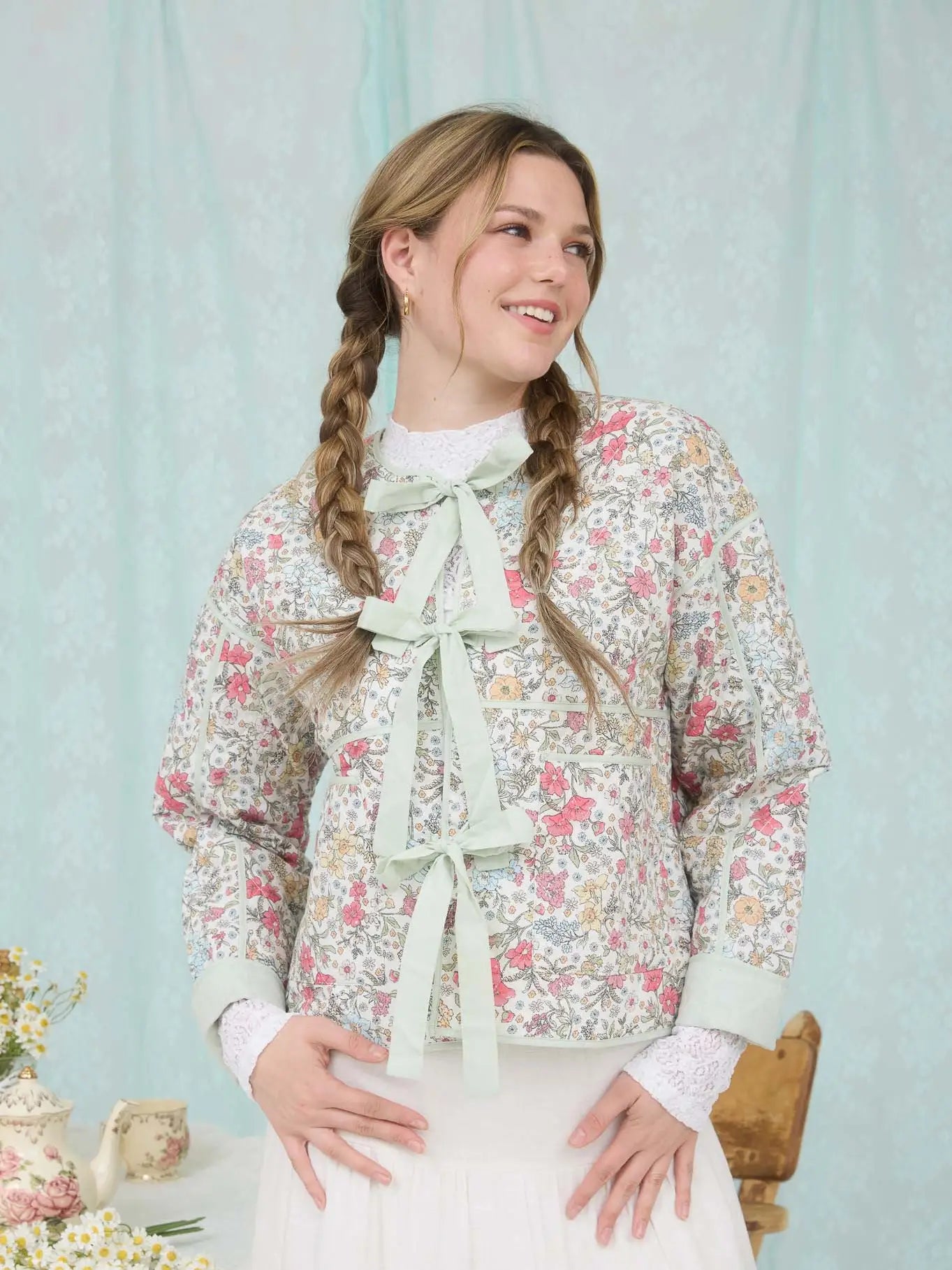 Petal Kissed Skies Quilt Jacket