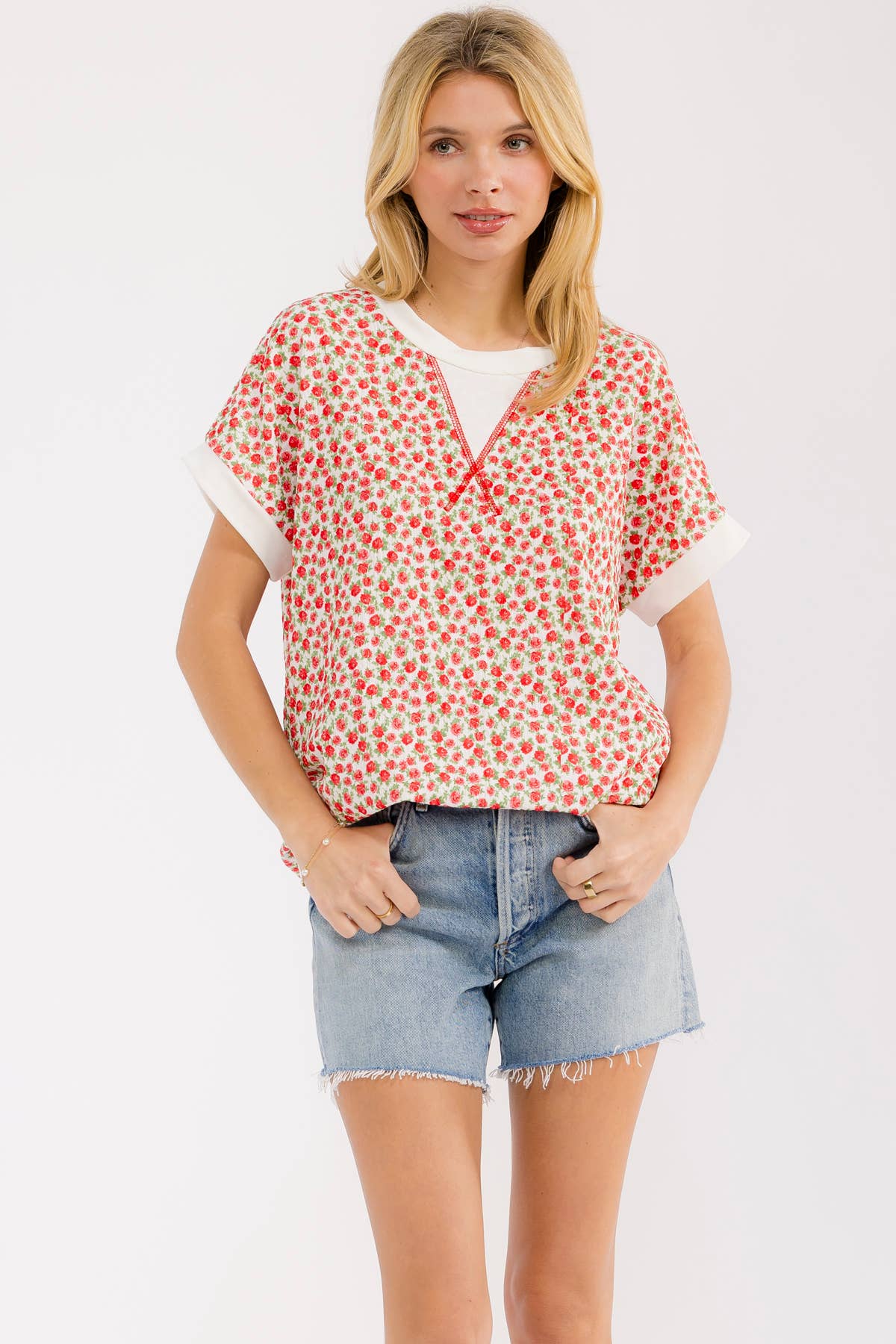 Ruby Floral Top (S-XL)