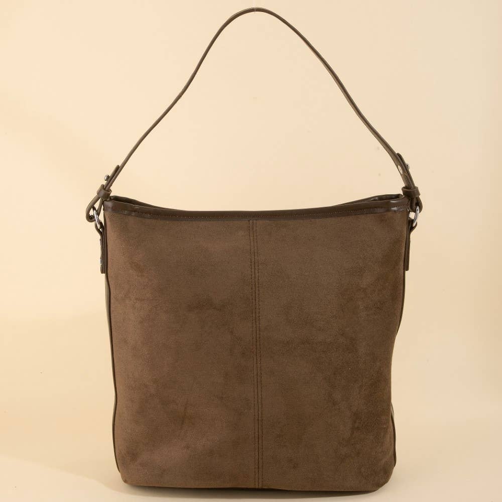 Simple Suede Square Shoulder Bag