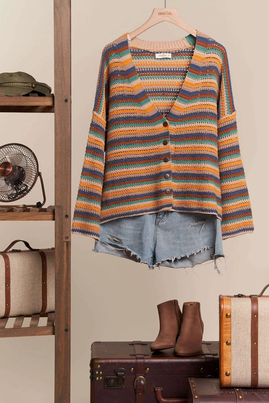 The Nightfall Striped Cardigan