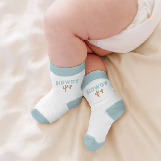 Baby Socks Trio Howdy Partner Blue