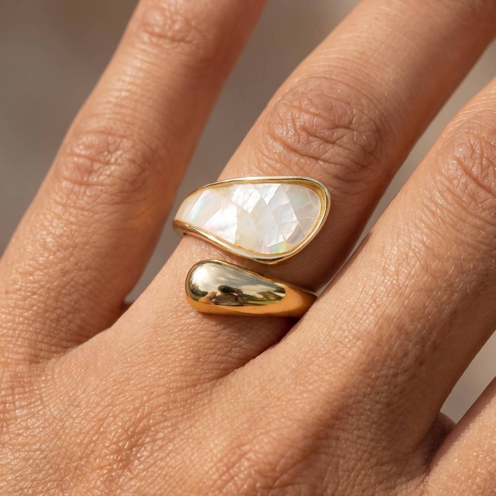 Mother Of Pearl Wrap Ring