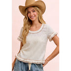 The Eileen Eyelet Short Sleeve Top (S-XL)