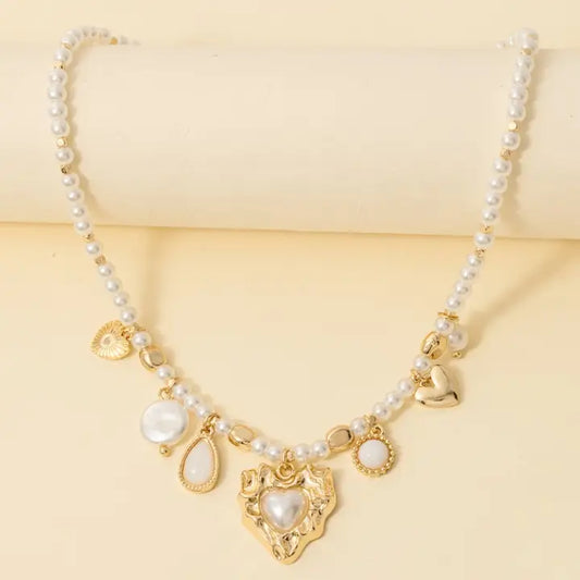 Mixed Heart Charm Necklace