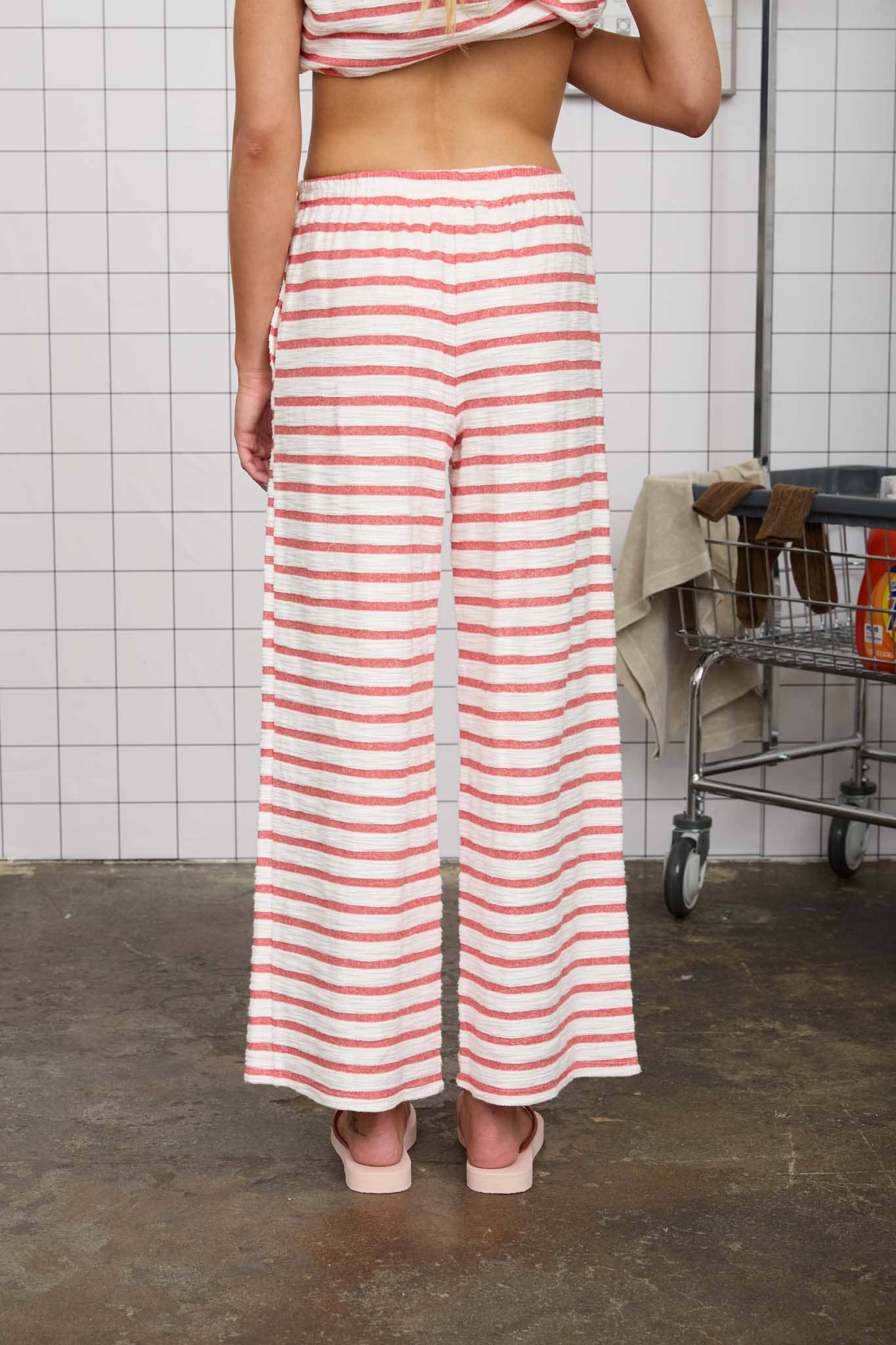 Soft Lines Lounge Bottoms-Red