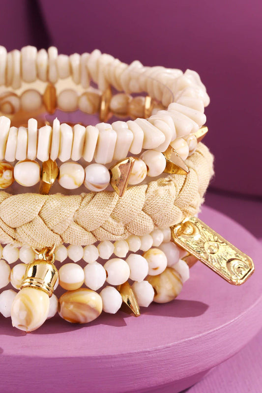 Sandy Shores Beaded Bracelet Set