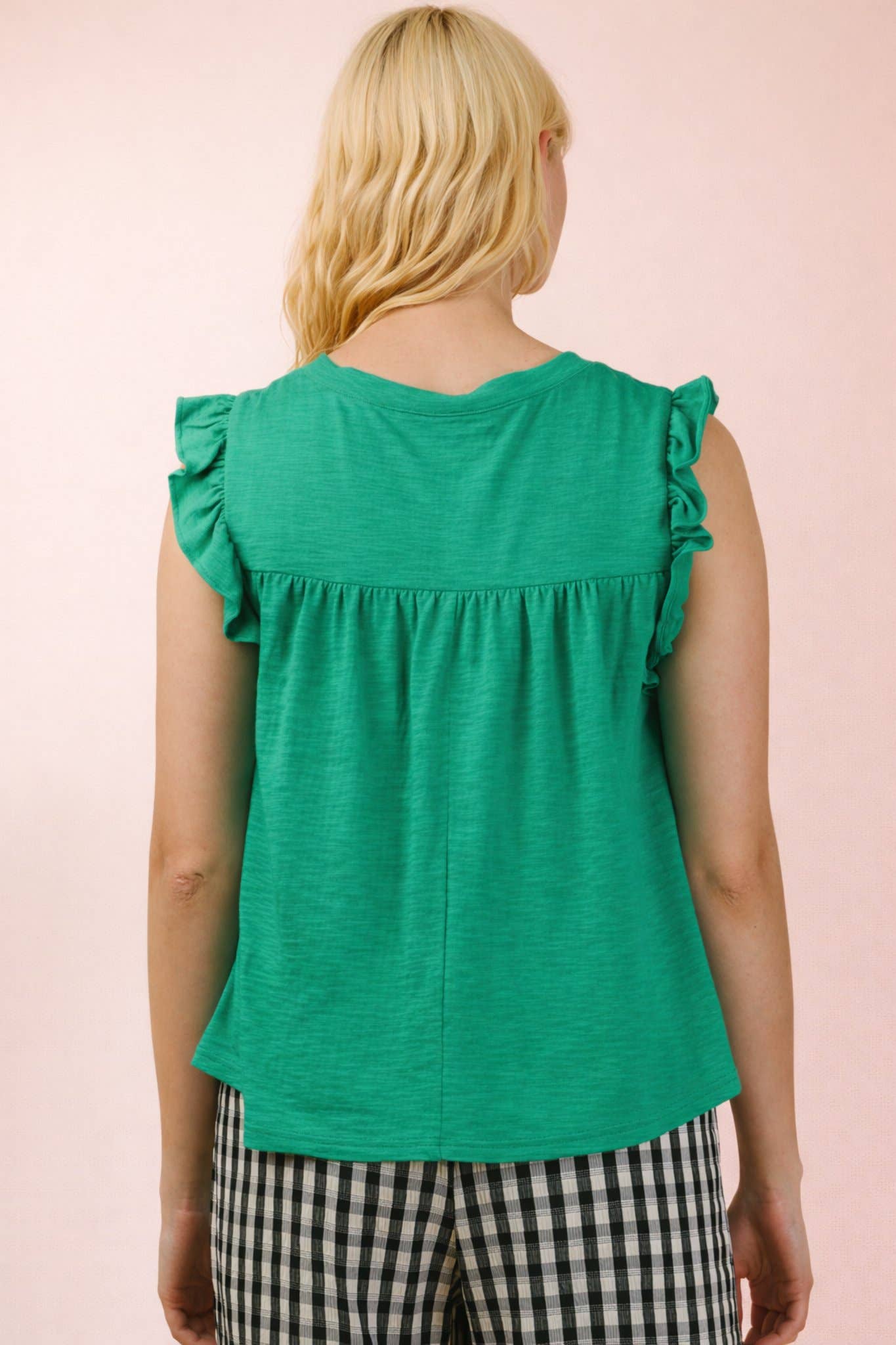 Press Your Luck Ruffle Detail Top