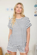 Beachy Keen Striped Short Sleeve Top
