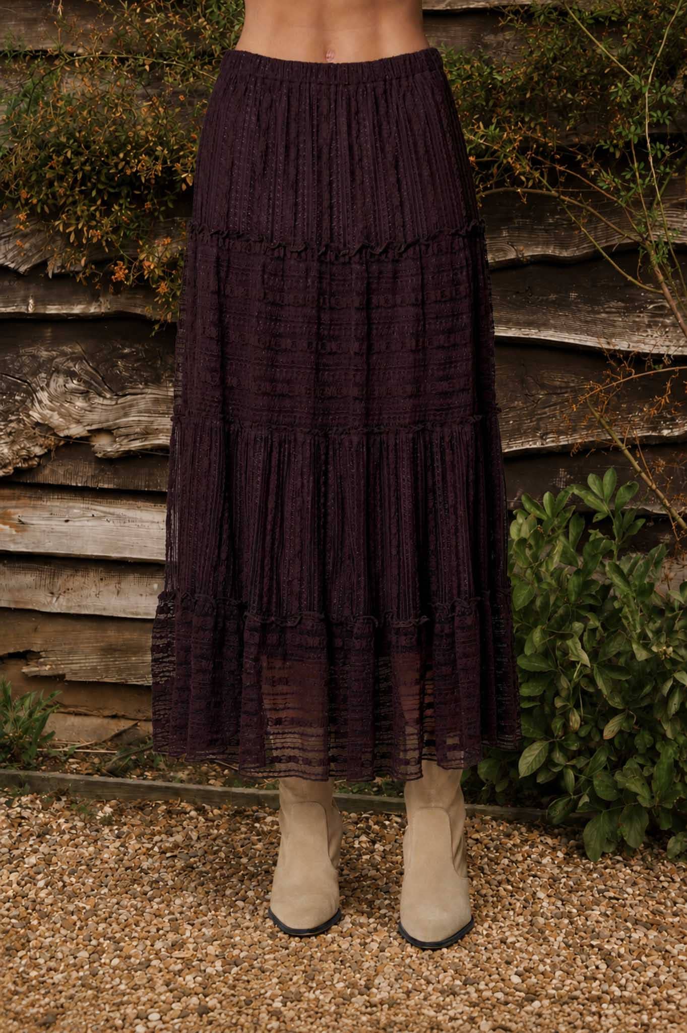 Whispers of Lace Elastic Waist Skirt