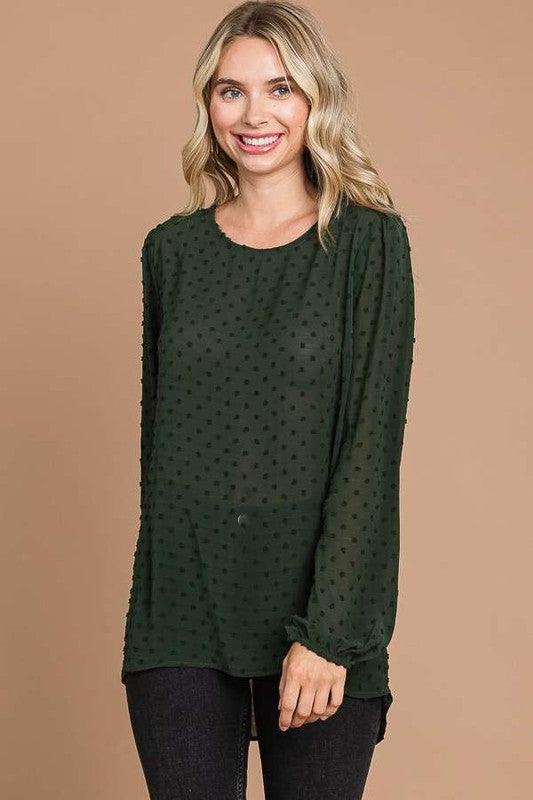 Be Merry Swiss Dot Blouse Top (S-XL)