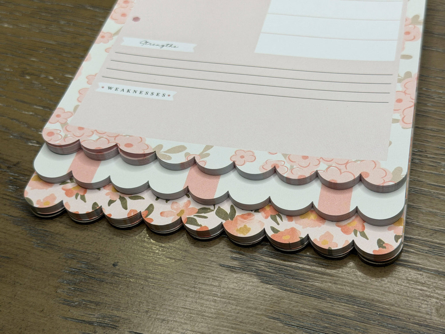 Peach Floral Bible Study Tip-In Notepad