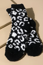 Leopard Cozy Chenille Socks (several colors)
