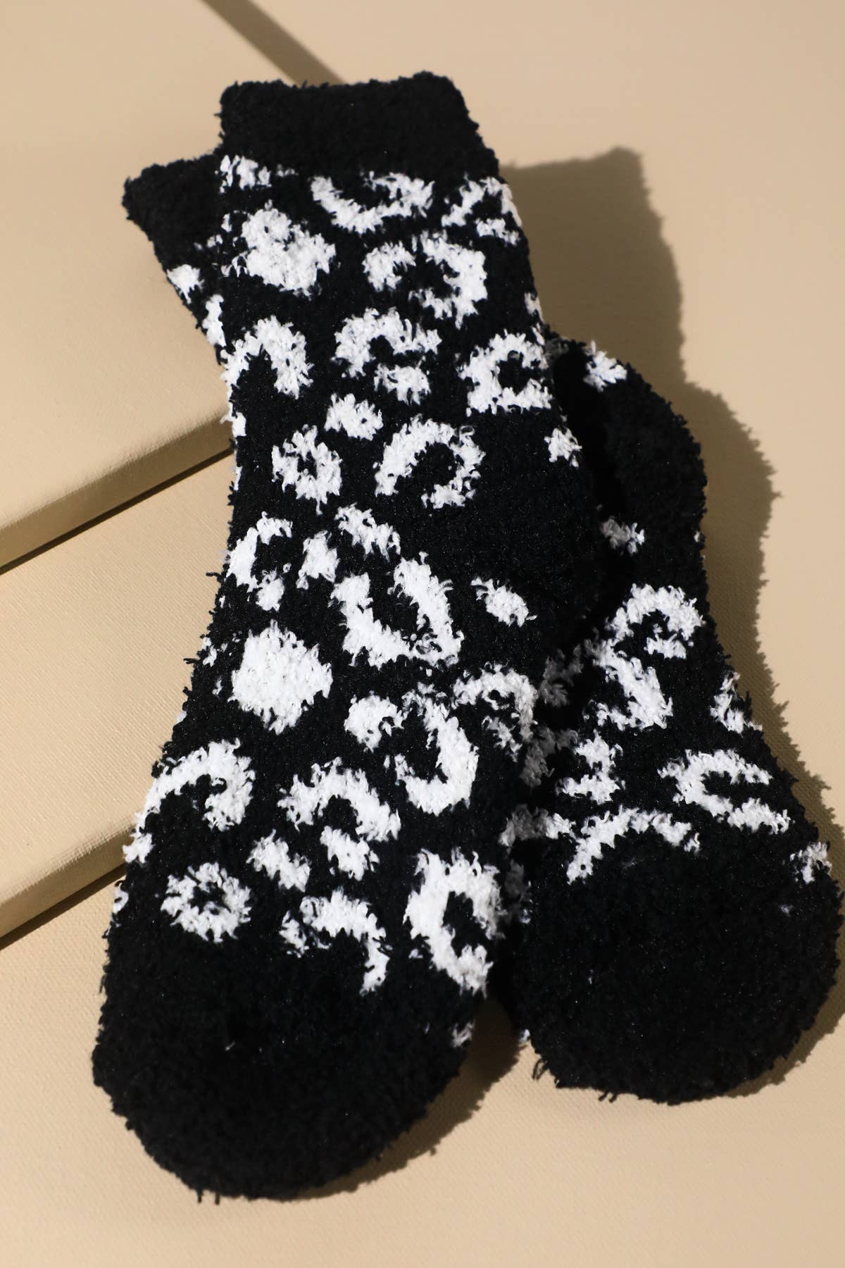 Leopard Cozy Chenille Socks (several colors)