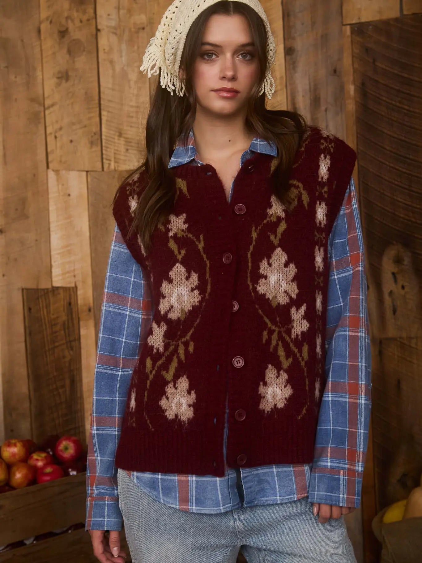 Sweet Stitch Floral Vest