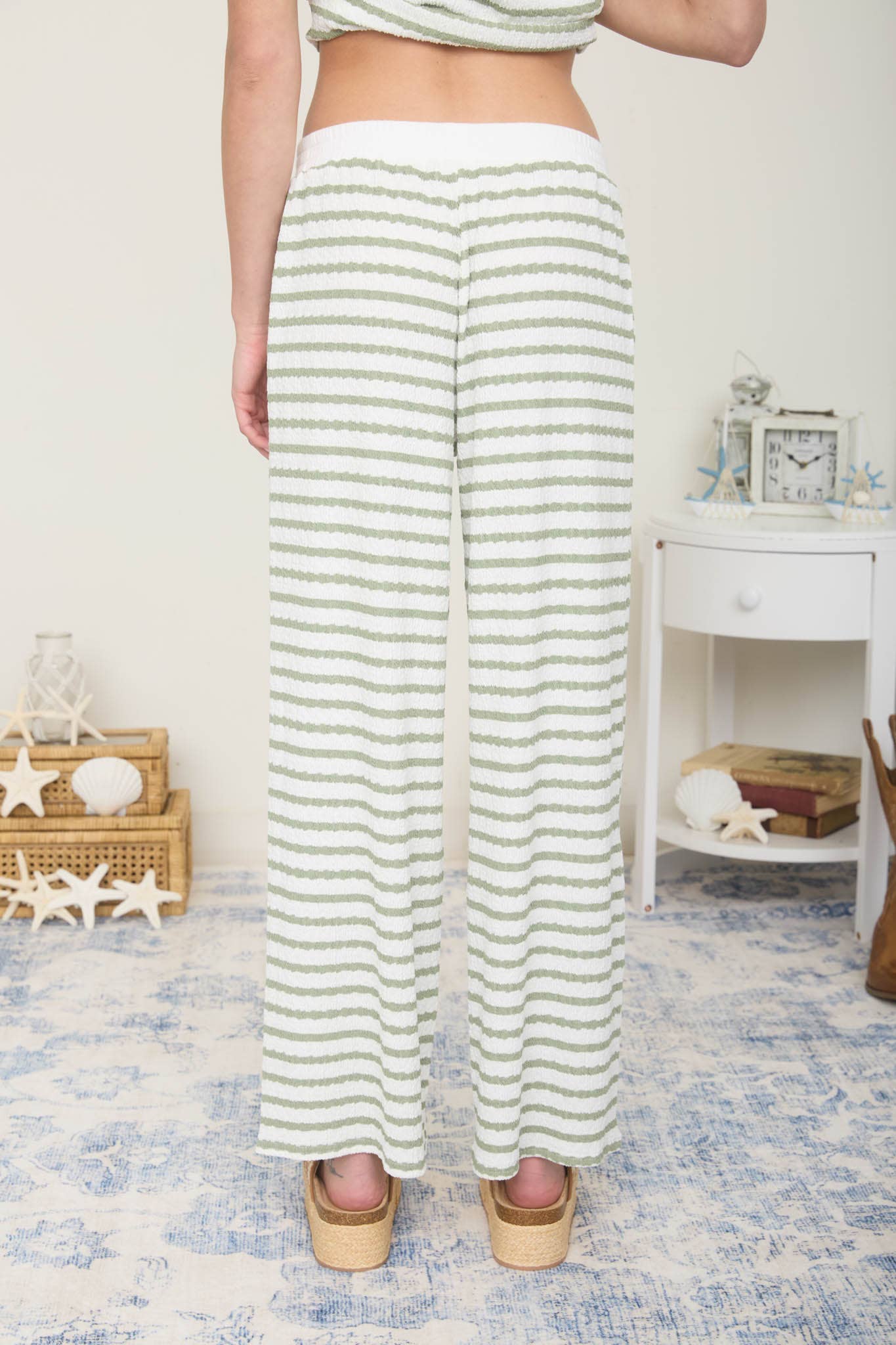 Olive Line Relaxed Lounge Pants