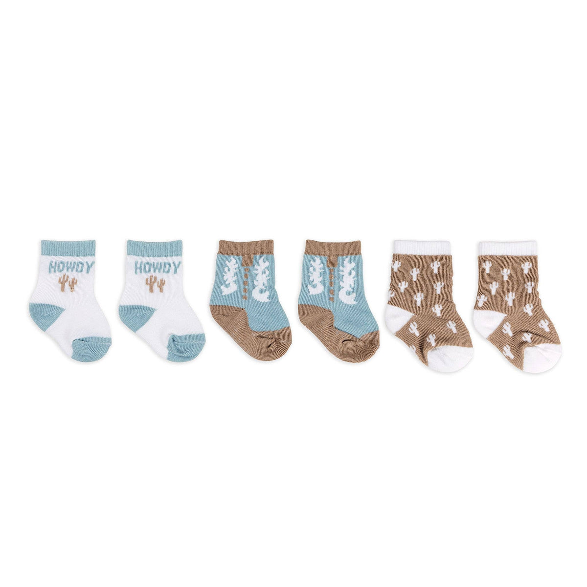 Baby Socks Trio Howdy Partner Blue